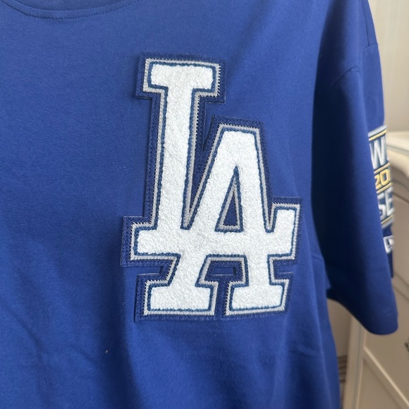 New Era Royal Blue LA Logo Short Sleeve Tee - Picture 2 of 8